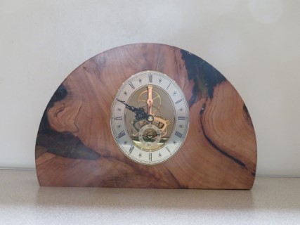 Geoff Christie's commended burr clock